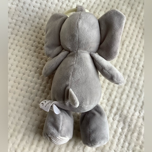 Kellytoy Elephant Plush Rattle Crinkle Ear Embroidered Eyes Hang Stuffed Animal - Picture 5 of 10